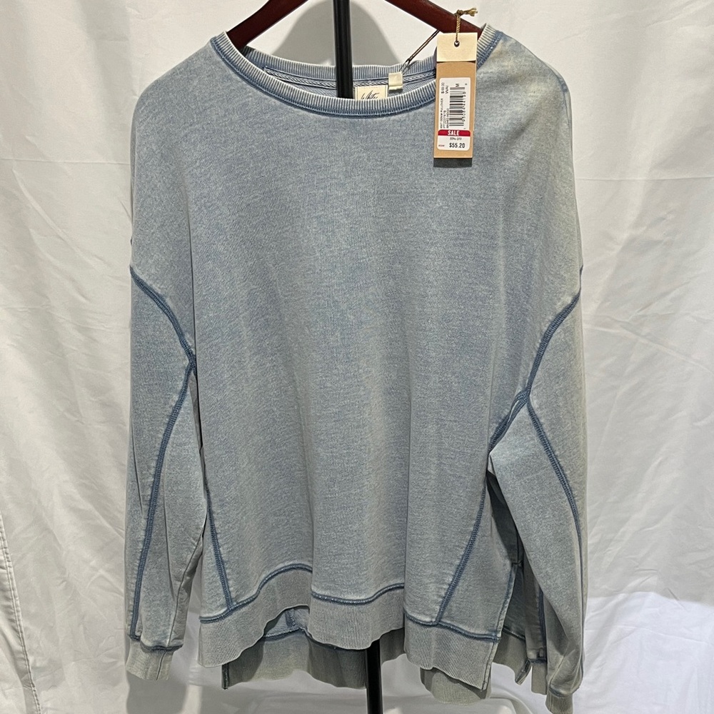 Buckle Light Blue Crew Neck Sweater